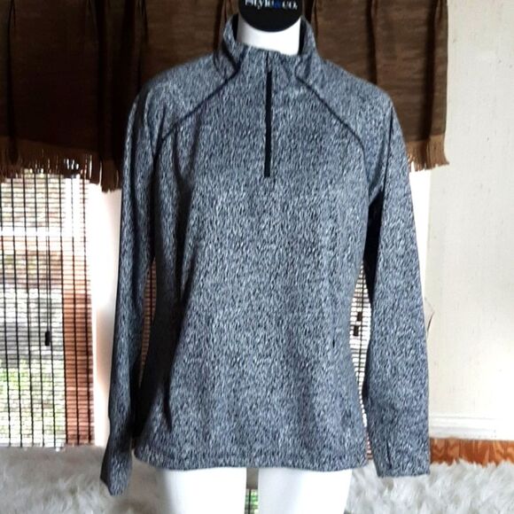 Avia Lite Black & White Polyester Spandex Jacket L - Picture 3 of 7